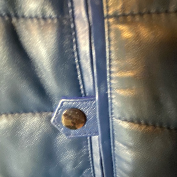 Giorgio Di Mare Dark Blue Leather Jacket : Medium Size - Picture 12 of 12